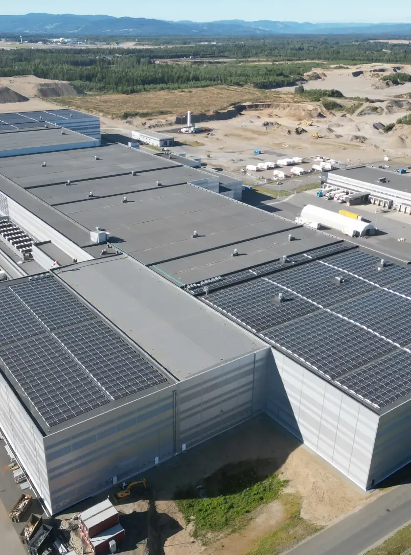 Coop Norge Hovedlager på Jessheim sett fra luften
